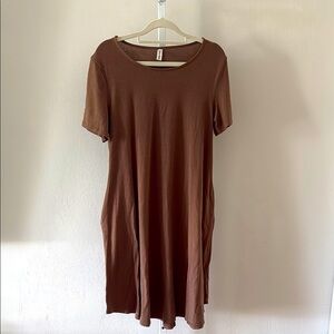 Zenana Outfitters Chocolate Brown Dress size large medium
